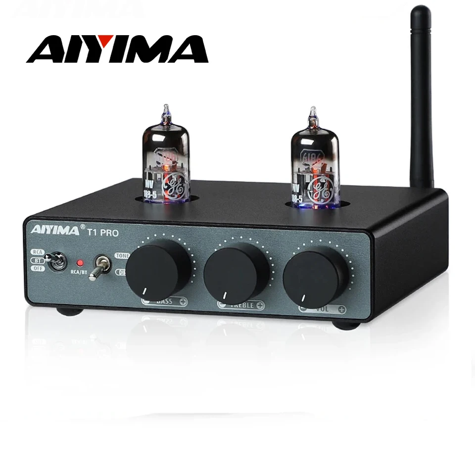AIYIMA T1 PRO 真空管プリアンプ Bluetooth 5.1 QCC3040 APTX-HD対応
