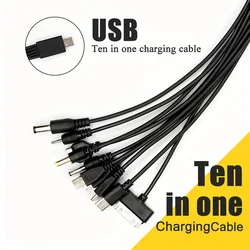 10 in 1 Multi-function USB Cable Cell Phone USB Charging Cable For Nokia LG Samsung Sony Ipod Motorola SP 3DS NDSL WiiU PSP