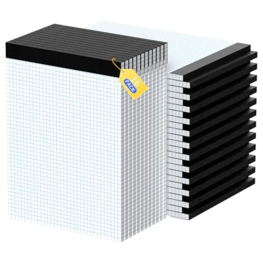

Graph Paper 8.5 X 11,,4x4 Quad Ruled, Grid Paper Pad 8-1/2" X 11", Grid Pad 8.5 X 11.75, Engineering Notebook, Easy Tears Off,