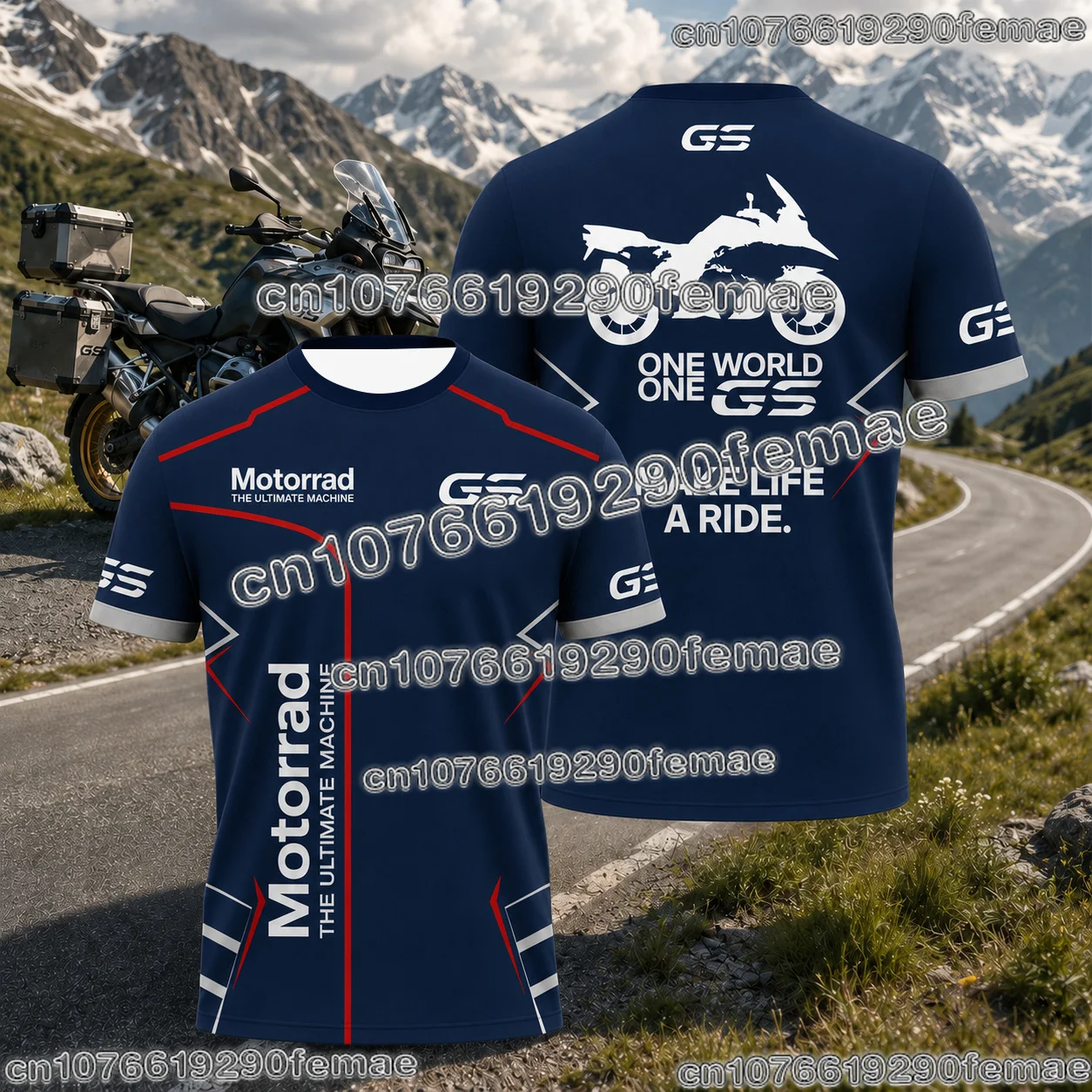 Image of 2026 Neues GS Adventure Motorrad Kurzarm-Offroad-T-Shirt, Sommerliches Motorrad-Reise-Freizeitoberteil für Touring-Fans