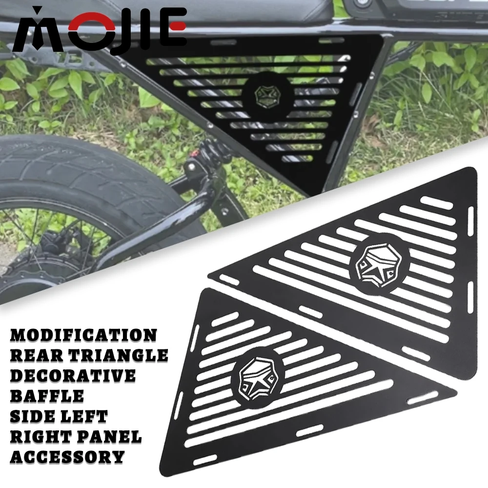 2026 New Motorcycle Accessories Rear Triangle Decorative Carbon Steel Baffle Side Left Right Panel For SUPER 73 R / RX 73R 73XR