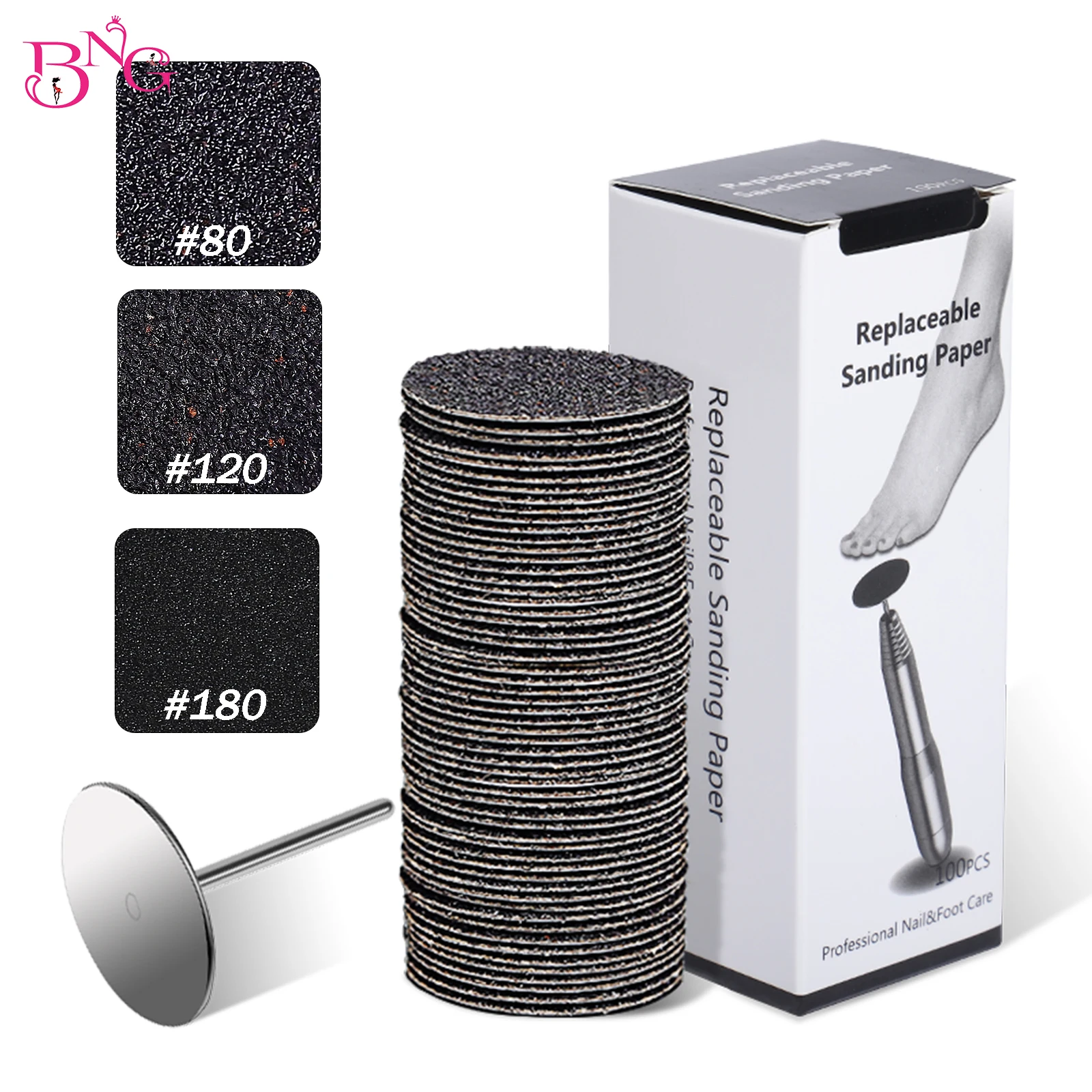 Foot Dead Skin Sandpaper Smart Wheel Pedicure Disc File Manicure Tool Replaceable Sandpaper Cuticle Callus Remover 25MM