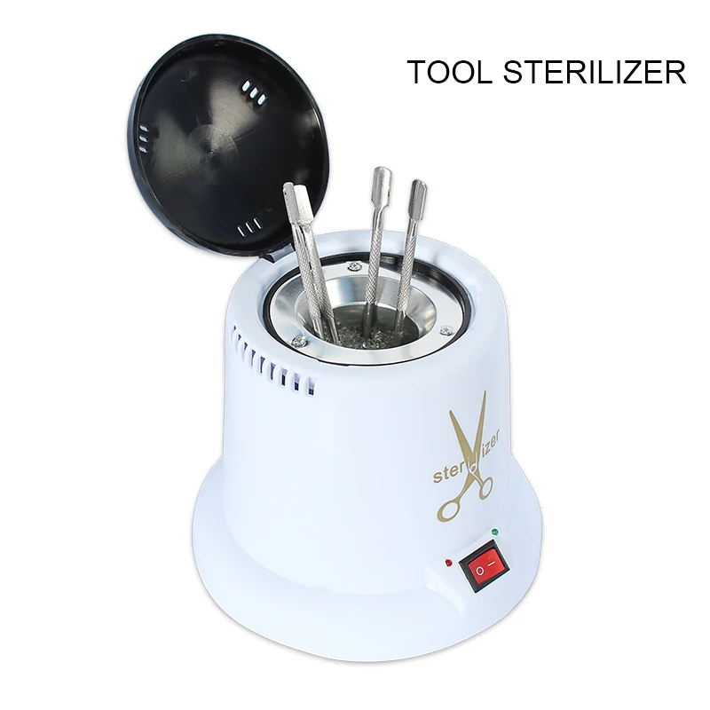 

Nail Alcohol Sterilizer Tray Box Disinfector Manicure Implement Tool Nail Art Metal Tools High Temperature Glass Ball Sterilizer