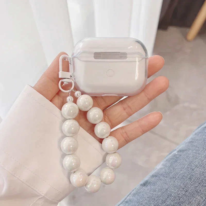 Funda de silicona transparente para auriculares QCY C30, cubierta con colgante, lindo amor/Ángel, airpods 3