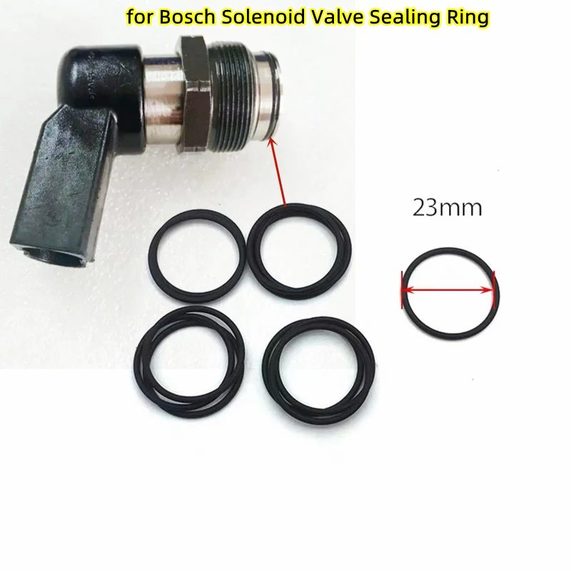 12pcs for Bosch 110 120 Denso Diesel Injector Solenoid Valve Fluorine Rubber Sealing Ring Common Rail O-Ring