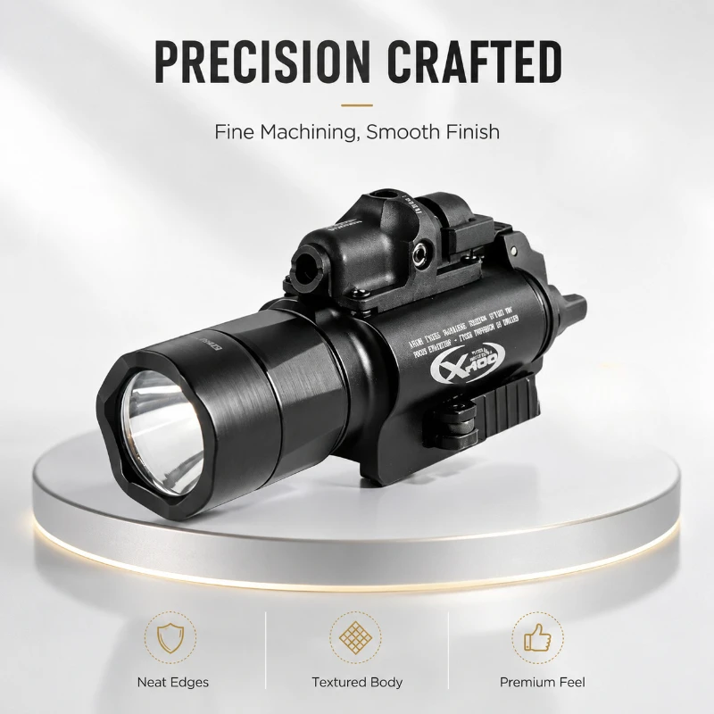 Sturdy Portable Alloy Flashlight Fast Mount Design High Lumen Output Multi‑Use Outdoor Lighting Gear