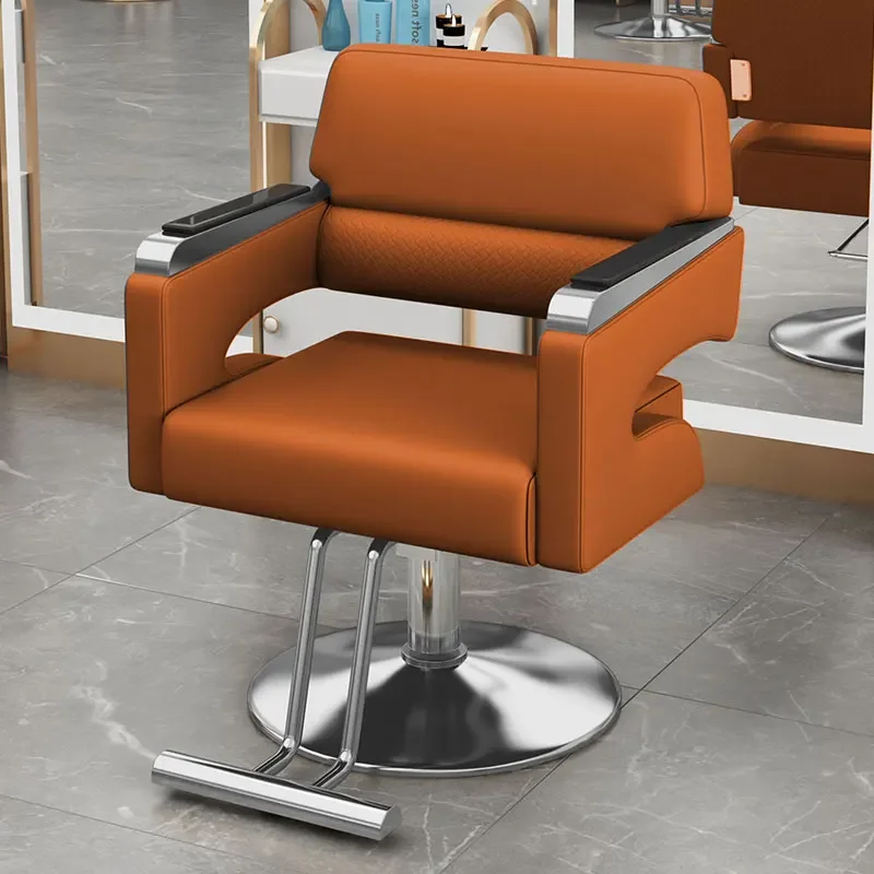 Barbershop Lift Barber Chairs Modern Simple Comfort Swivel Barber Chairs Perm Hair Dyeing Commercial Furniture Sandalye FYBC