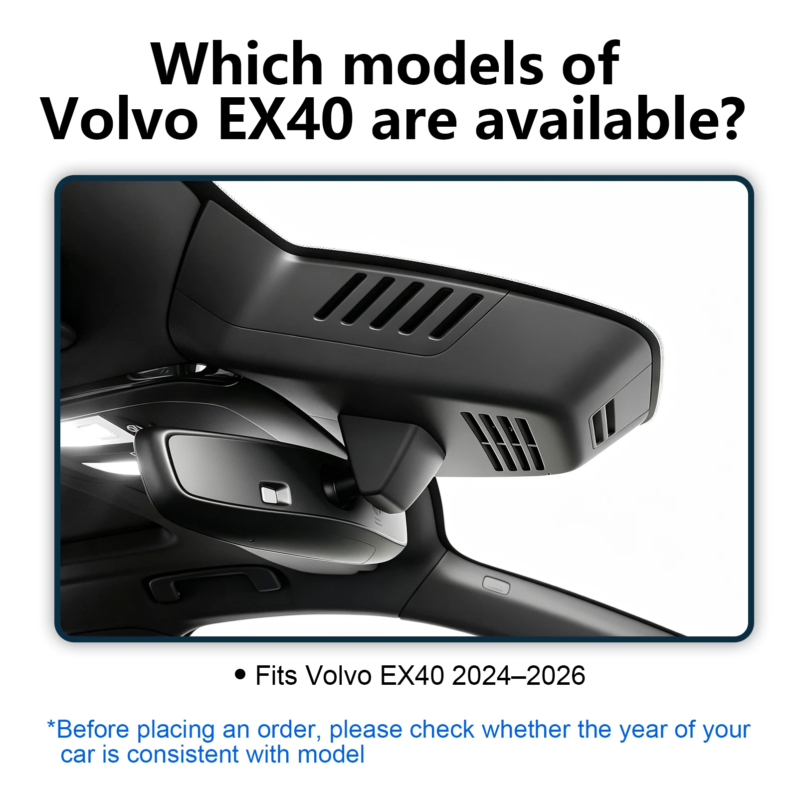 Mangoal Dedicated 4K Dash Cam For Volvo EX40 Car Camera Recorder 2024-2026 GPS WiFi & APP Plug and Play DashCam