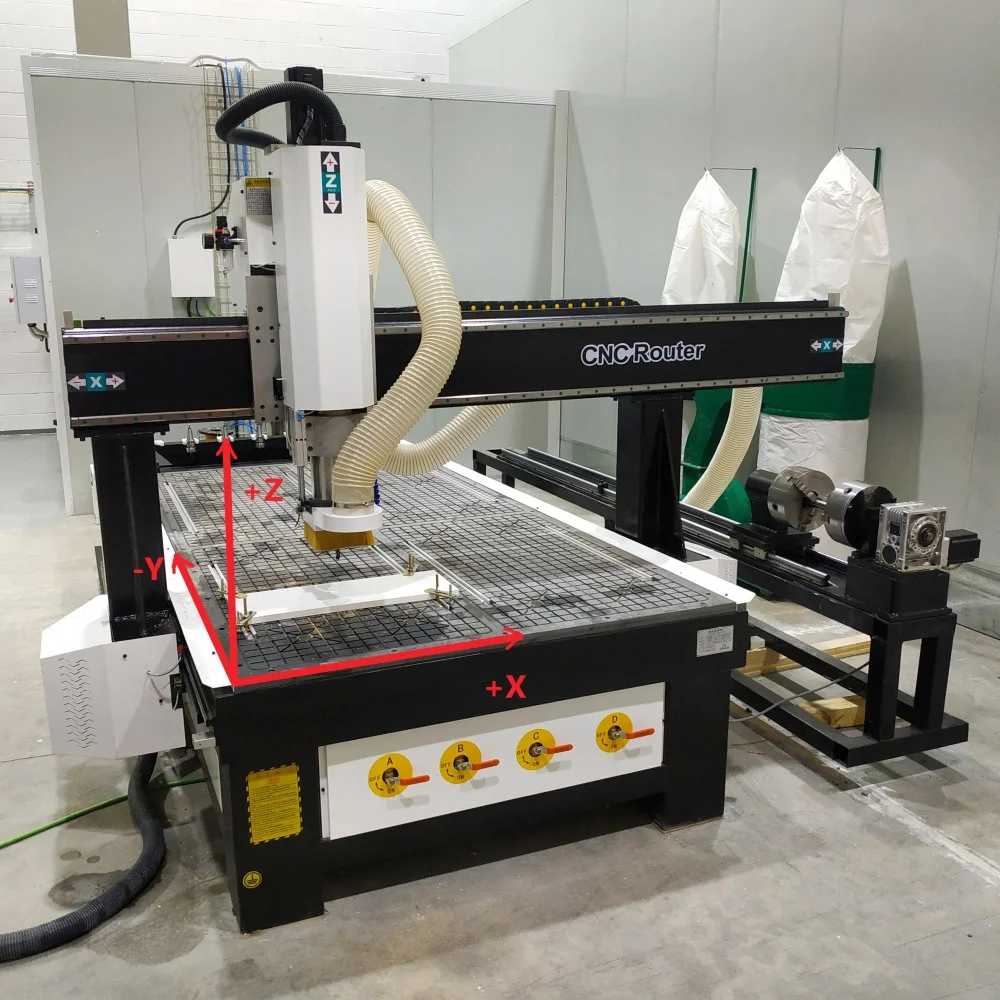 

Customized High Z Axis Wood Engraving Cutting Machine Furniture Making 4*8FT 1325 4 Axis CNC Router For Promotion