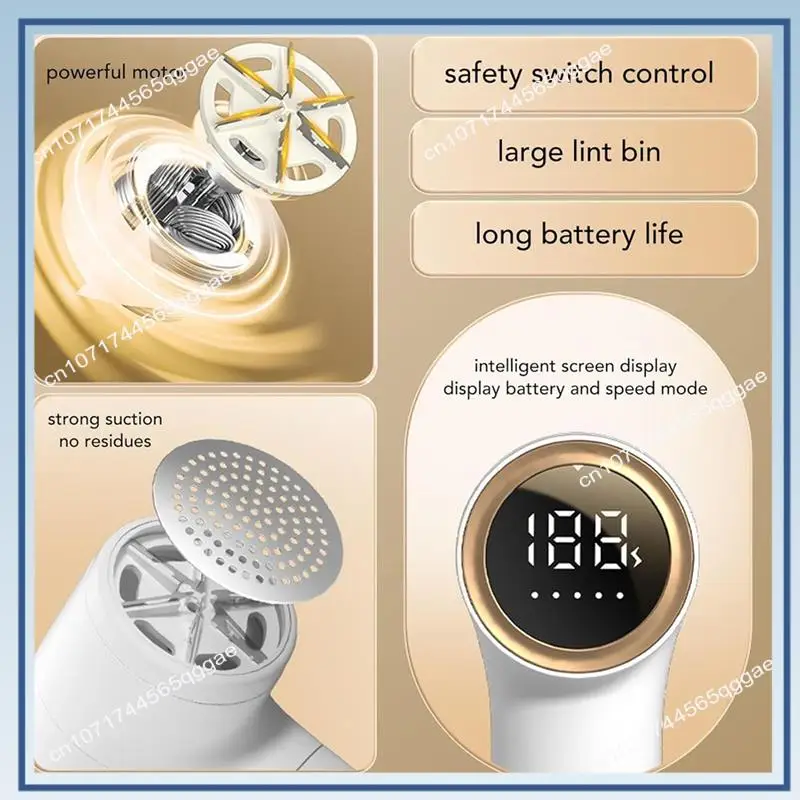 

A67I USB портативный тканевый дефаззатор цифровой бытовой шариковый инструмент с 5-скоростными скоростями для одежды, белья и ковров серый