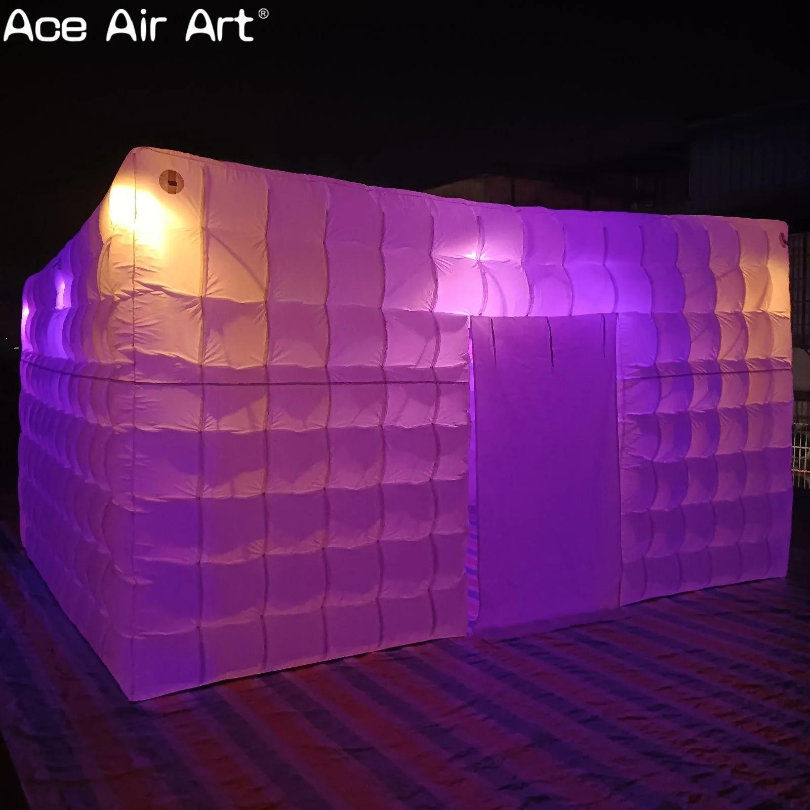 Inflatable Square Tent for Outdoor Promotion Events Large LED Lights Tent Inflatable Structure for Parties & Displays