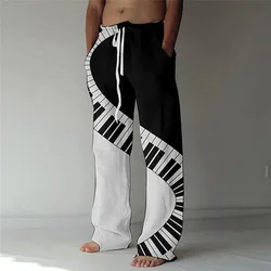 Summer Beach Pants for Men with Pockets Sweatpants Athletic Lounge Pants Men's Loose Fit Casual Lightweight Elastic Waist