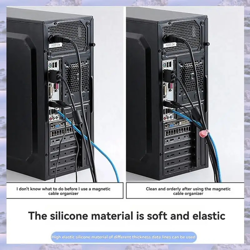 

20Pcs Cable Organizer Minimalist Silicone Cable Organizer For Data, Headphone, And Charging Cords
