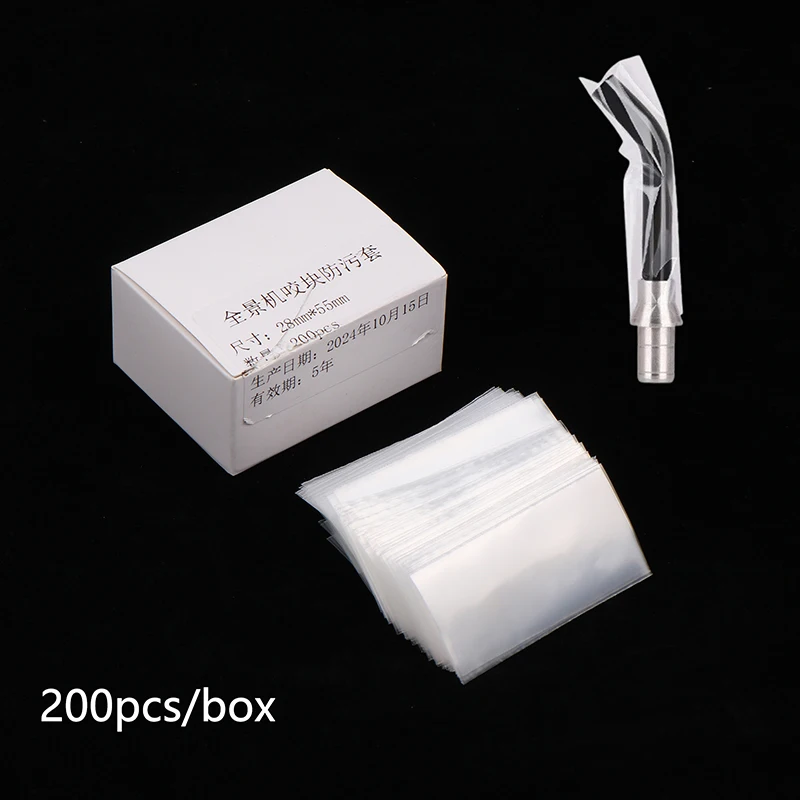 200pcs/Box JOY DENTAL Disposable Plastic LED Curing Light Guide Sleeve Dental Light Curing Head Covers Protective Film 28*59mm