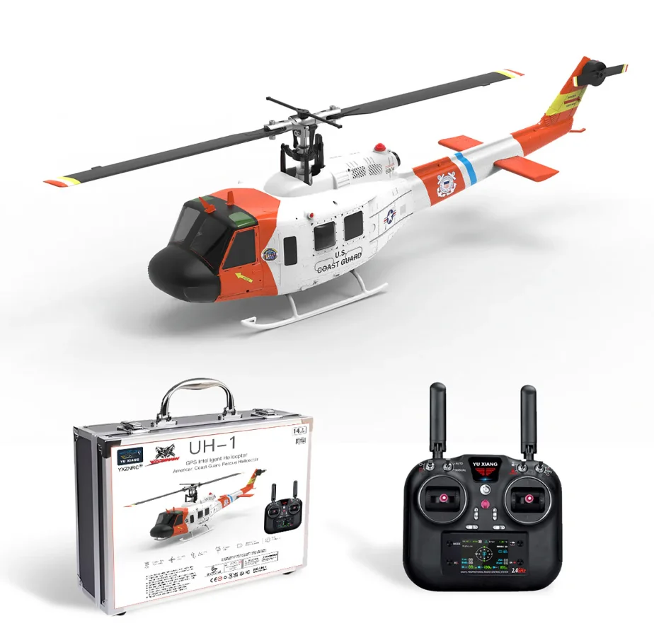 

NEW YU XIANG F07S Micro Scale UH-1 Huey 1/34 RTF GPS Rescue RC Helicopter RTF