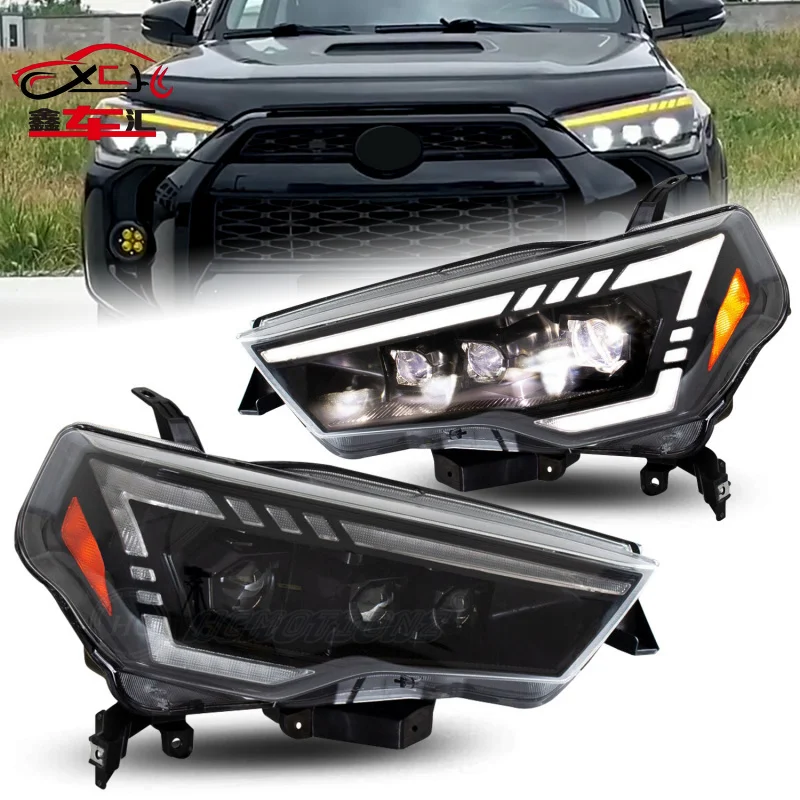 

XCH For 2014-2023 Toyota 4Runner headlight assembly upgrade with LED turn signals and daytime running lights.