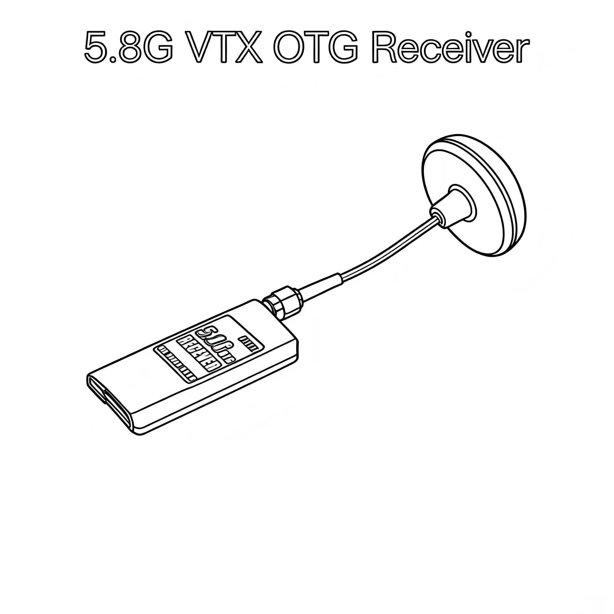 B-CUBE VTX OTG Receiver 5.8G 150CH Channel FPV VTX800 1000 1600 2500MW Video Transmitter Audio Android Phone RC Airplane Drone