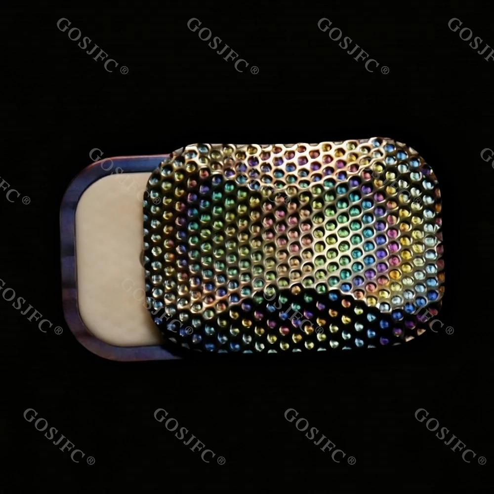 WANG EDC Titanium Colorful Unlimited Pushing Slider Fidget Toys Metal Push Slider Fingertip Extreme Sport Anxiety Relief Gadgets
