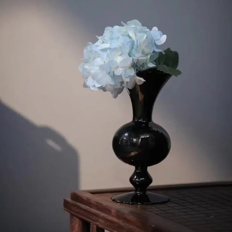 Vintage Clear Glass Vase Desktop Flower Holder For Fresh Flowers Wedding Table Home Decor Ornament Centerpiece Art Decor Gift