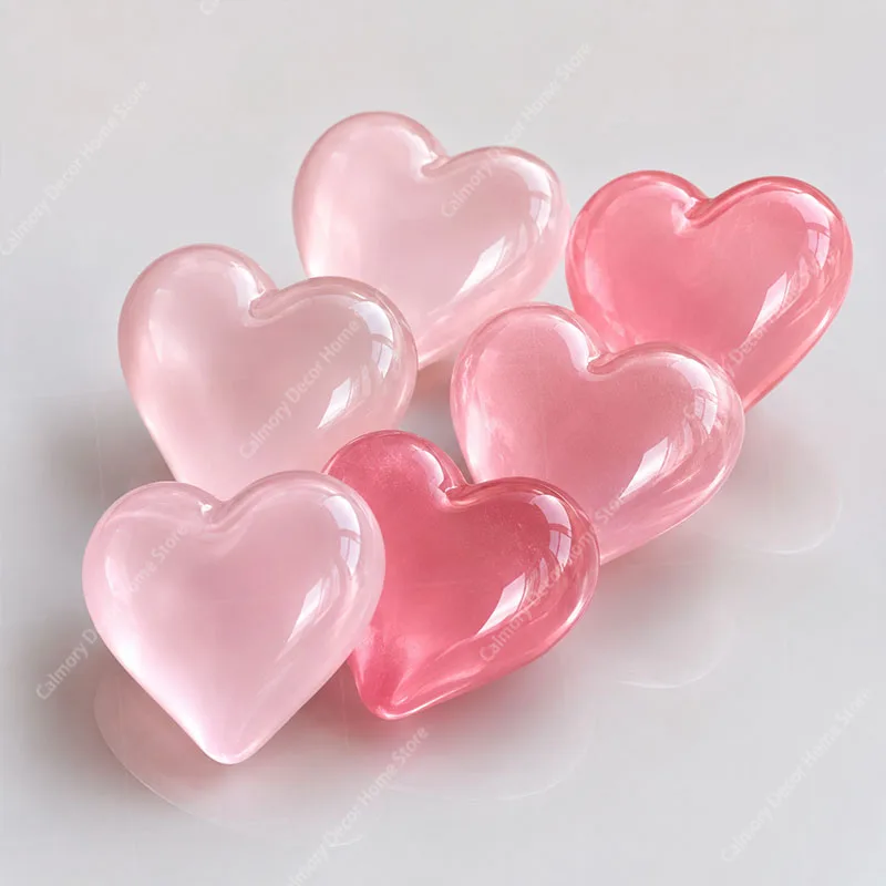 4/10pcs Cute and Simple Decorative Magnets Suitable Heart-shaped Refrigerator Magnet Set for Kitchen and Office Whiteboards