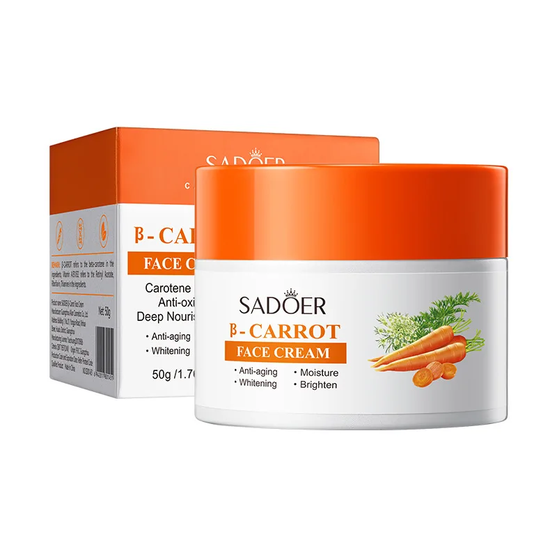 Skincare Anti-Aging Whitening Face Cream Moisturizer Carrot Facial Cream Reduce Wrinkles Firm Brighten Beauty Face Skin Care