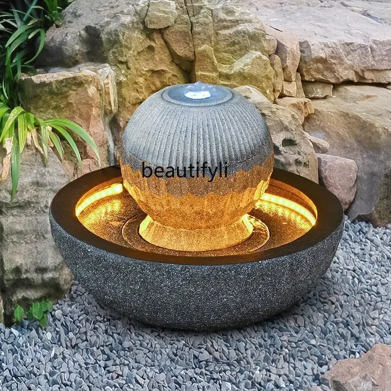 

Fountain, flowing water garden, garden decoration, floor-to-ceiling ornaments, lucky circulating water humidifier