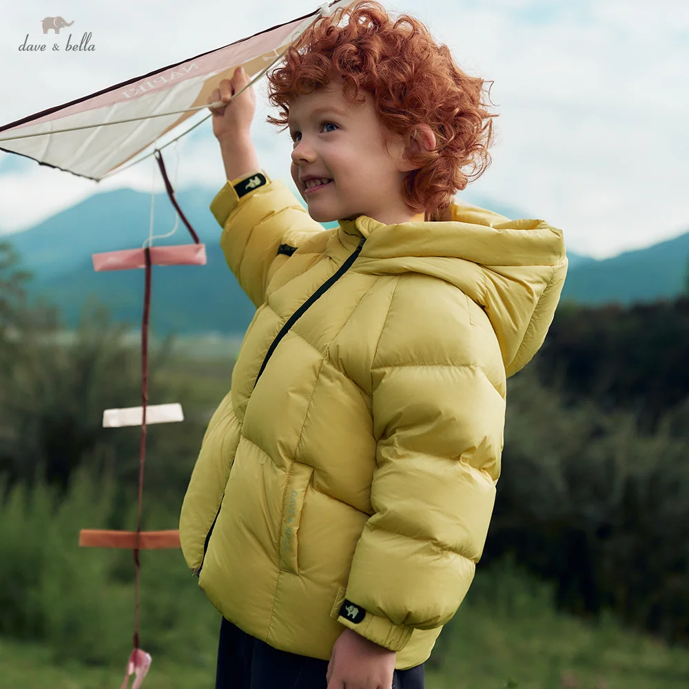 Dave Bella Boy's Winter Clothing Children's Down Jacket Hoodie Coats For Kids' Outdoor Outerwear 8 To 10 Years Casual DB4263629