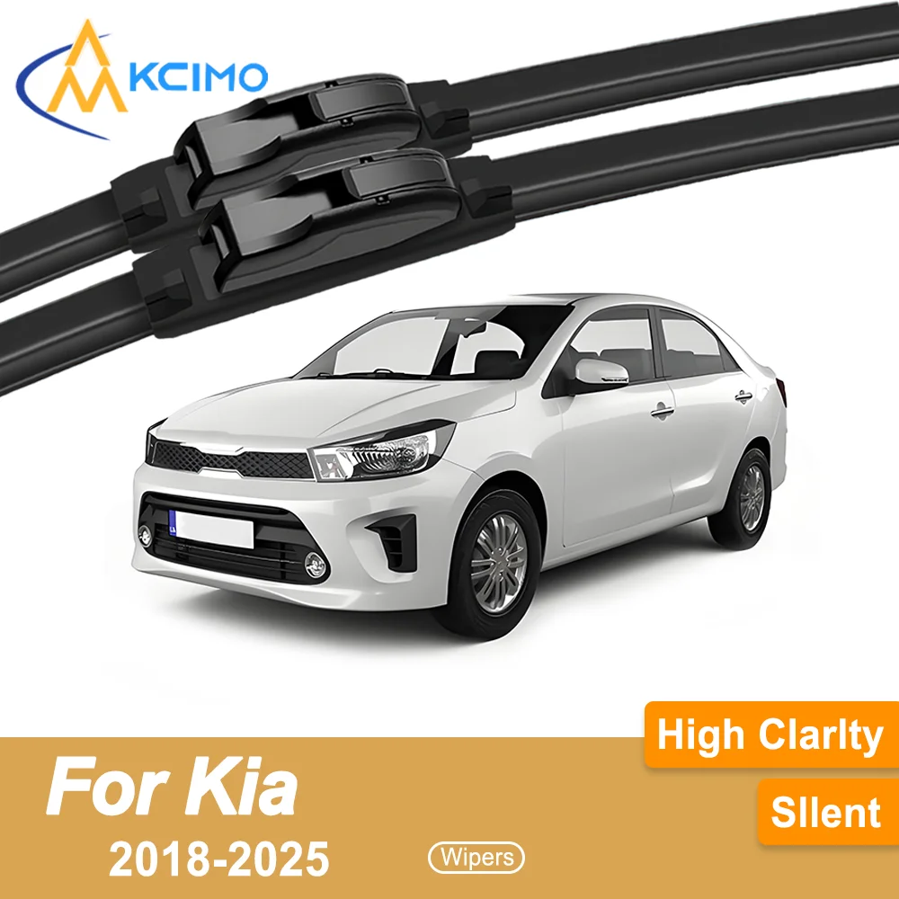 

Premium Rubber Durable Silent All-Weather Windshield Wiper Blades 2pcs for Kia Pegas AB 2018-2025 Front Wiper Blades Set
