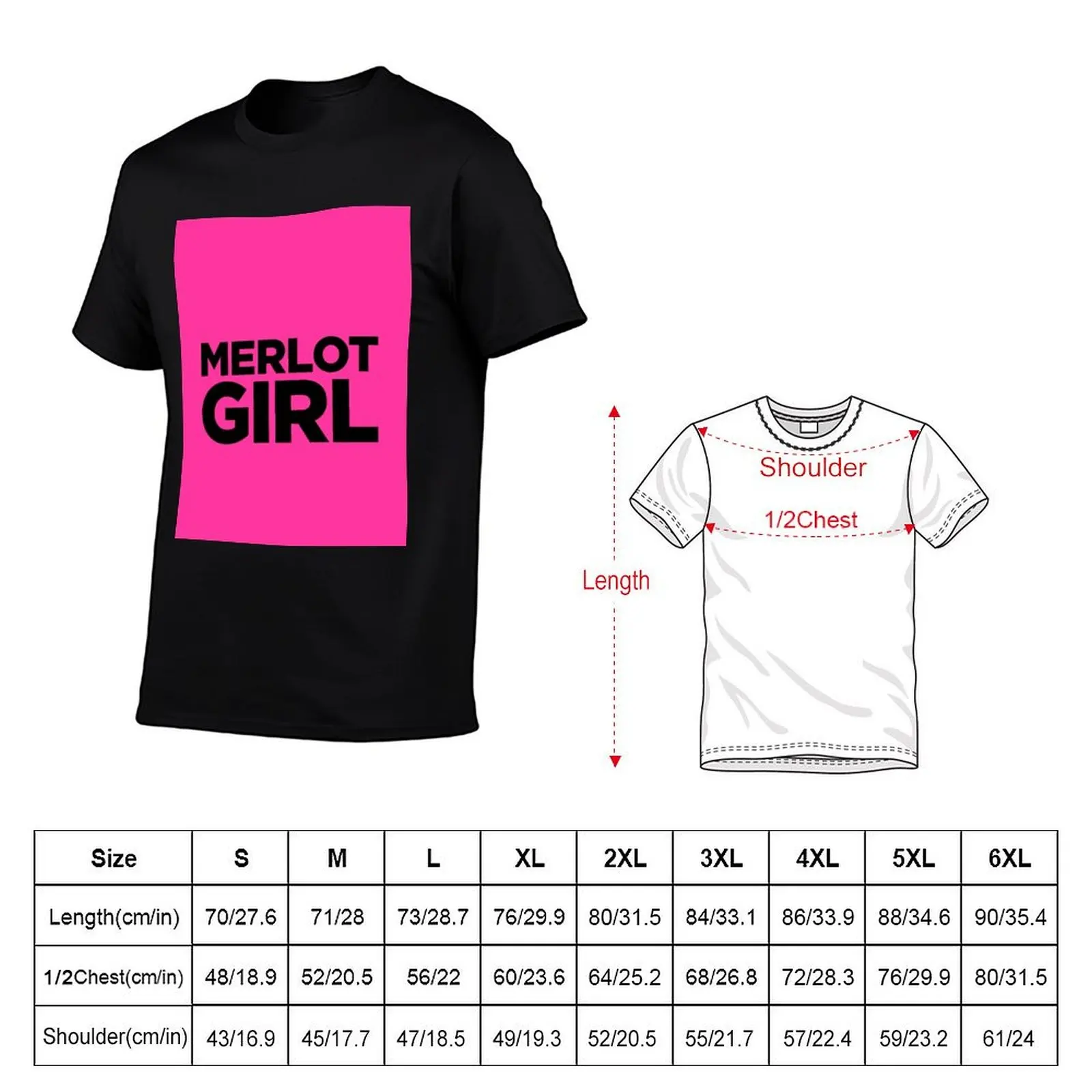 Merlot Girl T-Shirt animal prinfor boys vintage anime shirt baggy shirts mens fashion