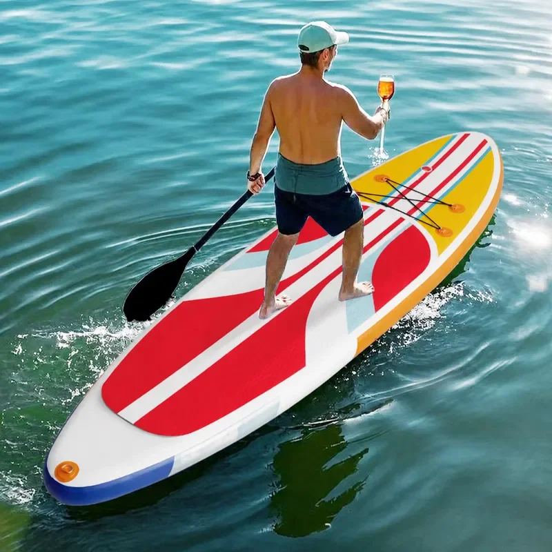 Inflatable Stand Up Paddle Board SUP Surfboard with Double Air Chamber for Water Yoga and Surfing