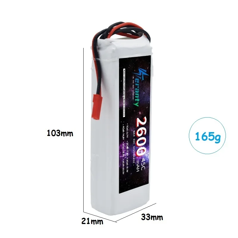 3S بطارية 11.1 فولت 2600 مللي أمبير عمداء التوصيل 45C يبو بطارية ماكس 60C للتحكم عن بعد سيارات لعب طائرات بدون طيار FPV مع موصل XT30 JST XT60