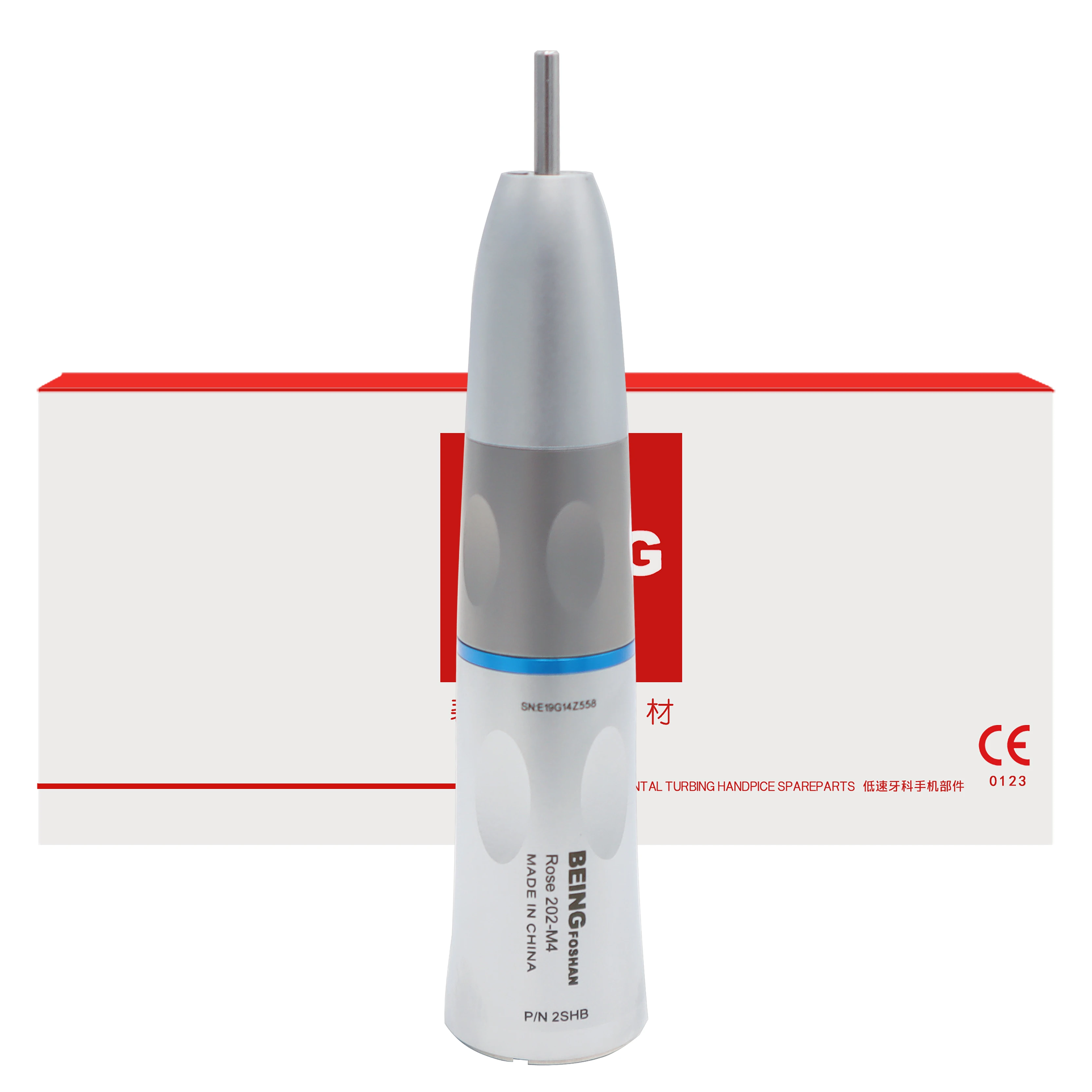 China Foshan Best Seller Professional Being 1: 1 Low Speed Dental Straight Handpiece with Fiber Optic