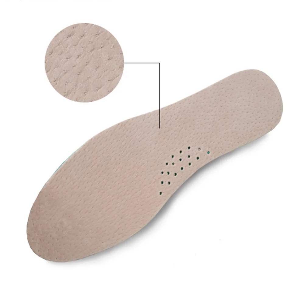 

Thickened Pigskin Insoles Breathable Absorption Inserts Ideal Running Walking Sports Pad Enhanced Arch Support Durable