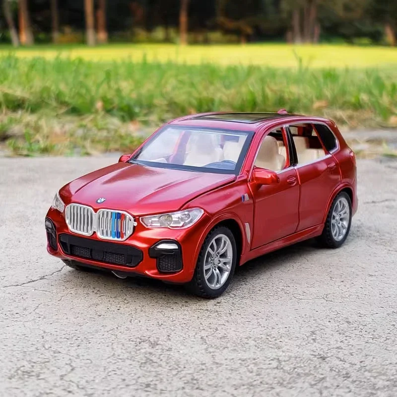 1:32 BMW X5 vehículo todoterreno alta simulación Diecast Metal aleación modelo coche sonido luz tirar hacia atrás colección niños juguetes regalos F163