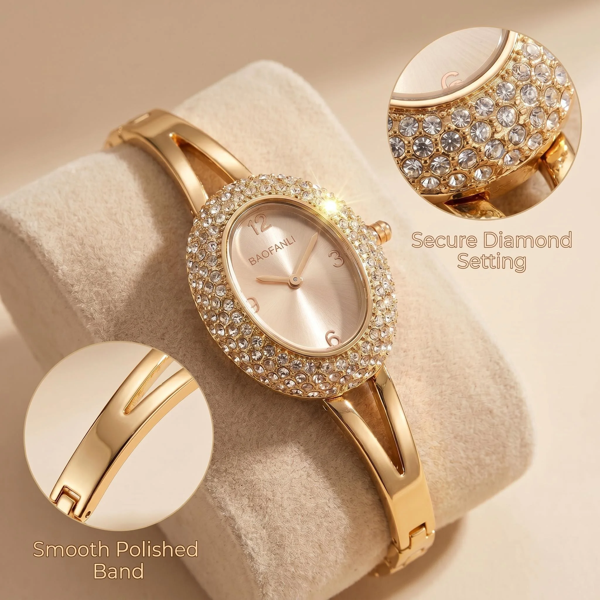 BAOFANLI Women Watch for Girls Small Size Mini Dial Quartz Reloj oval Gold Sliver Tone Orologio Ladies Wristwatch Niche Clock