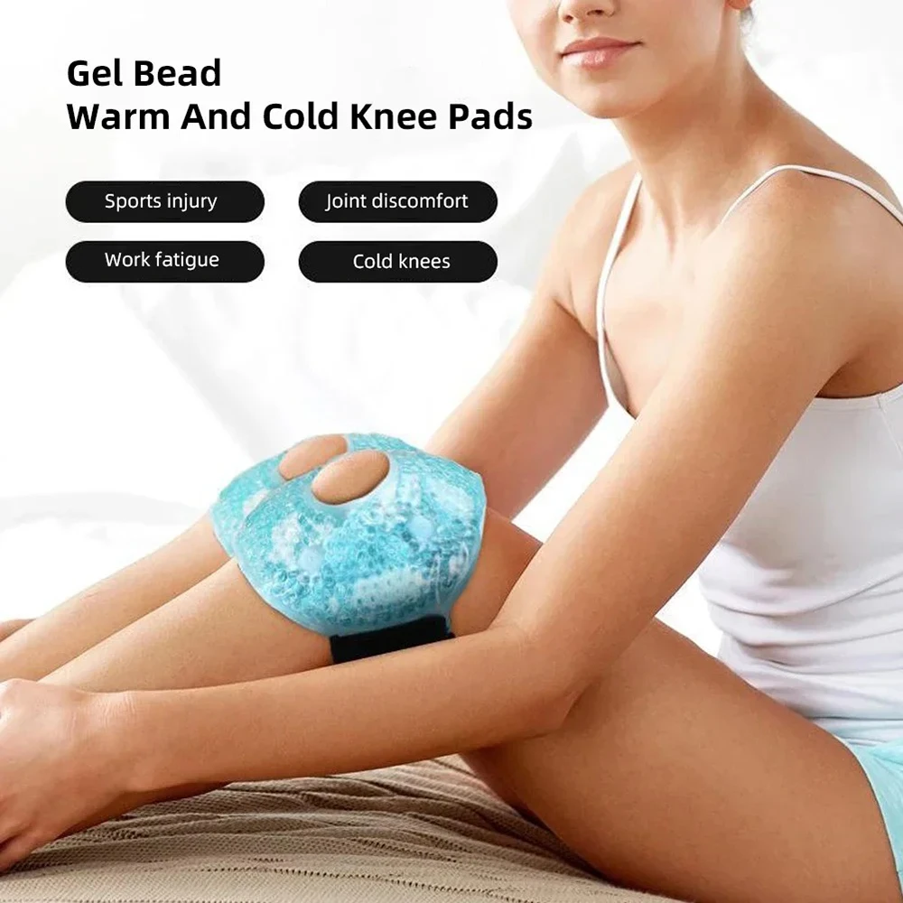 Heiße Kalte Therapie Knie Gel Perlen Klammer Wiederverwendbare Gel Perle Knie Brace Ice Pack Einstellbar Entlasten Handgelenk Ellenbogen Waden Beschwerden – Detail 1