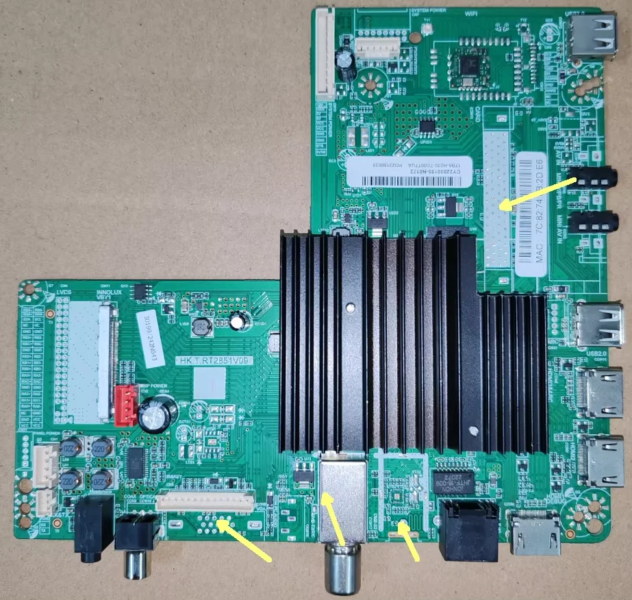 

HK.T.RT2851V09 4K wifi network TV motherboard Adjustable screen parameters compatible with various LED screens