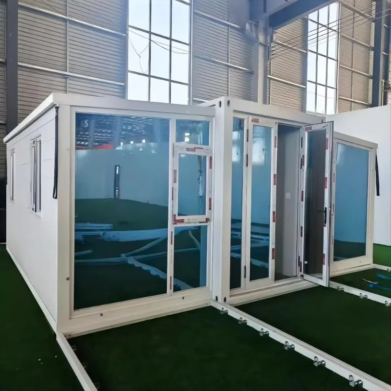 Container House Double Wing Expandable Portable Dwelling Unit Easy Transport For Road Engineering Teams