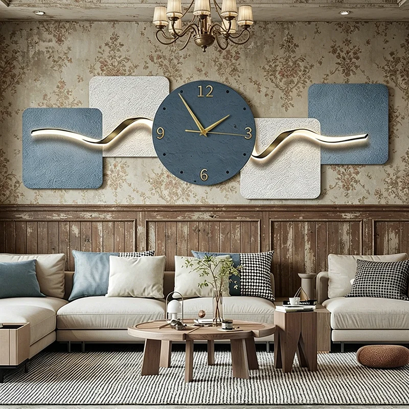 Irregular European Clock Wall Digital Art Mural Luxury Silent Creative Wall Watch Large Size Horloge Murale Room Decorations