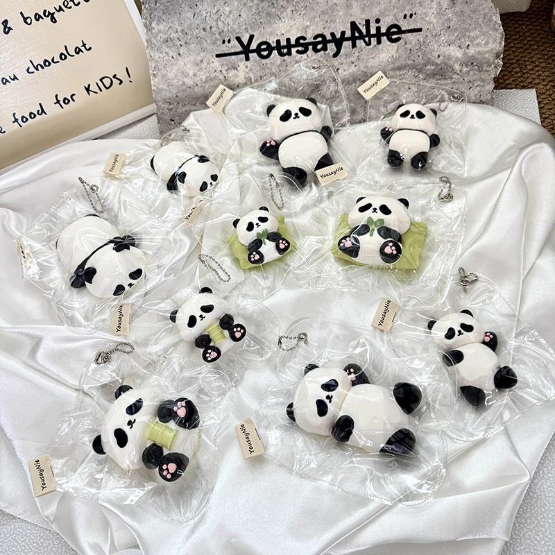 Cute Slow-Rising Panda Stress-Relief Toys (Large and Small) — Each size features a unique pose and expression, offering a satisf