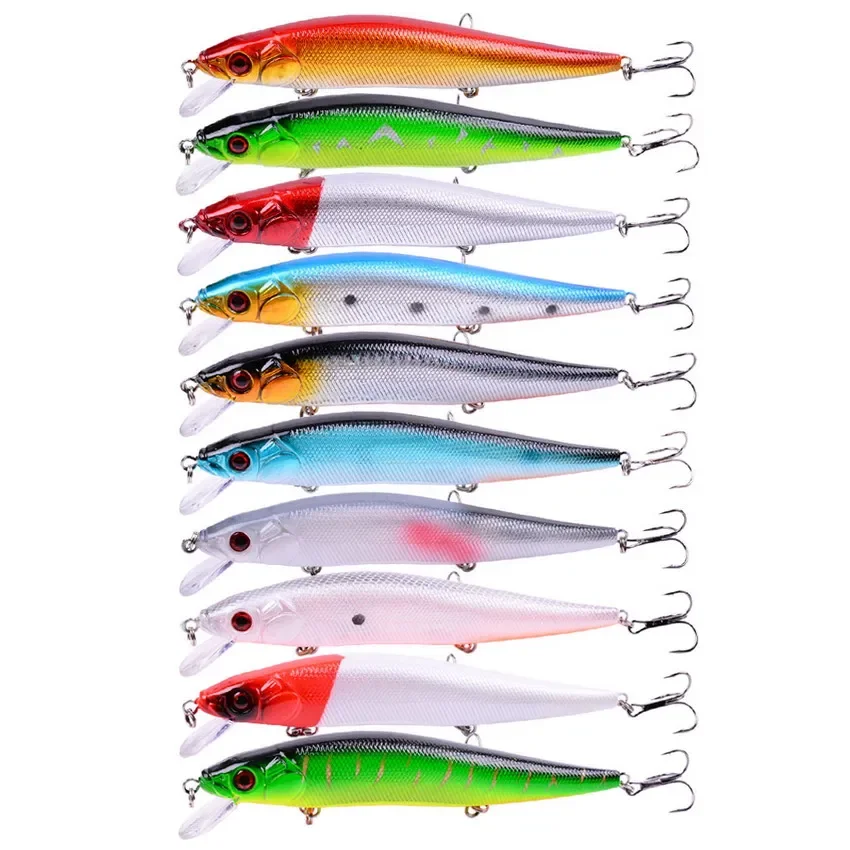 1 Uds 14 cm 23g Minnow Señuelos de Pesca Wobbler cebos duros Crankbait ABS señuelo Artificial para lubina aparejos de pesca