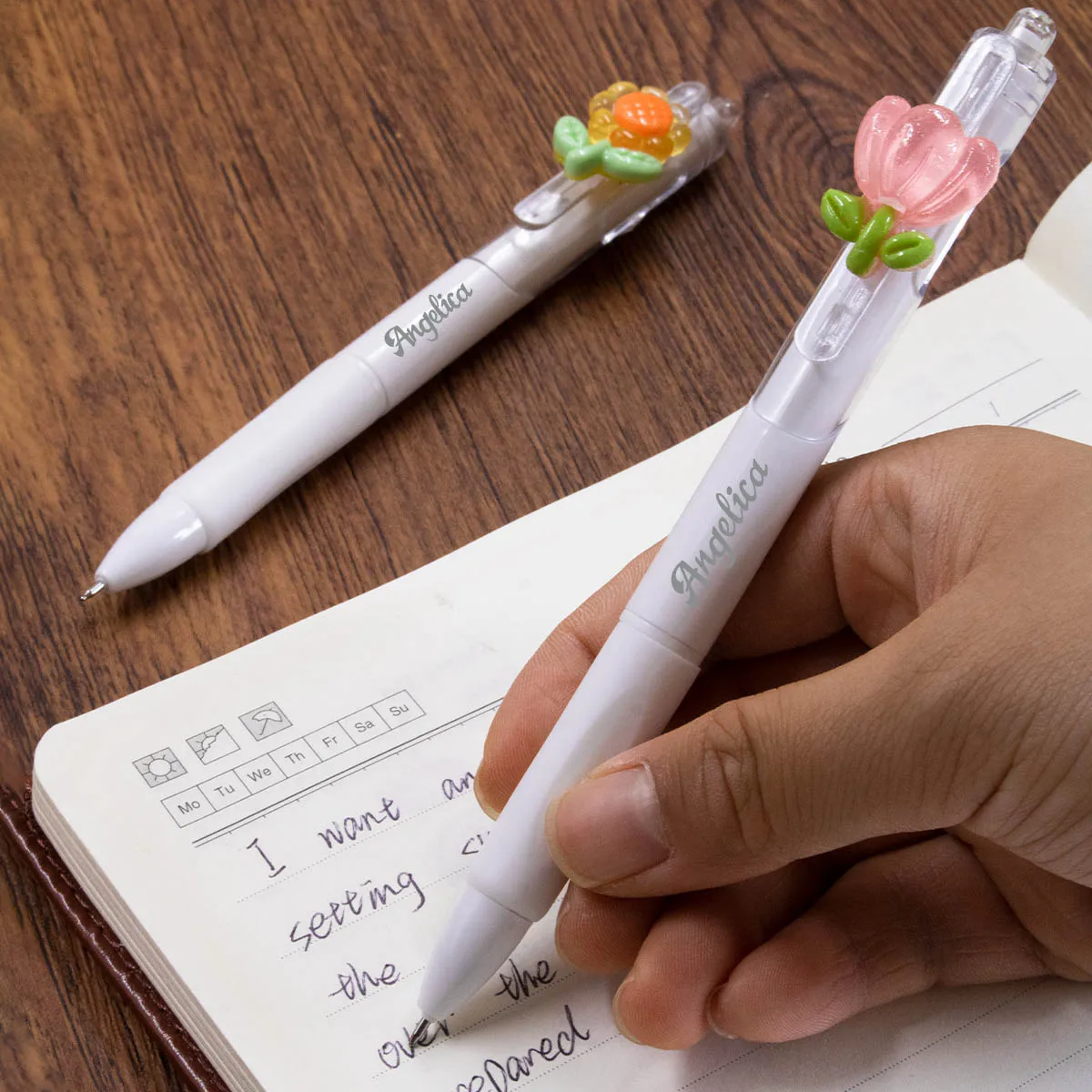 Custom Gel Pens With Name,Personalized Teacher Pens,Customized Ballpoint Pen,Customizable Flowers Writech Pens,Birthday Gifts
