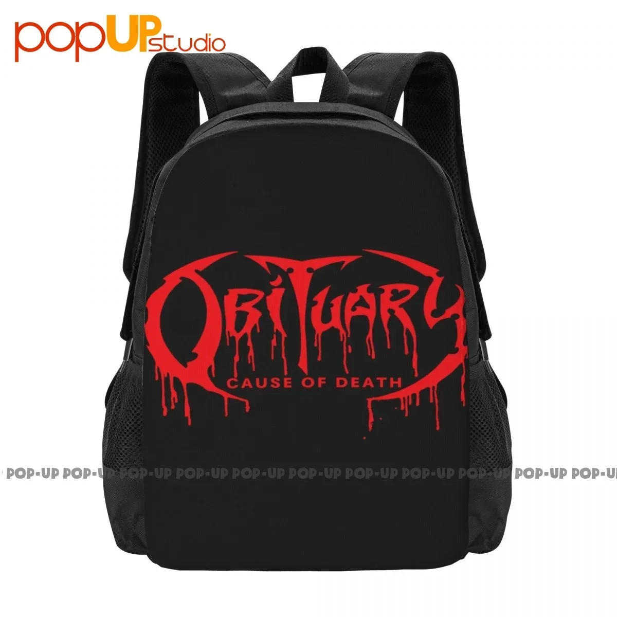 Obituary Cause Of Death American Death Metal Band P-276 Backpack Large Capacity School Storage Bag