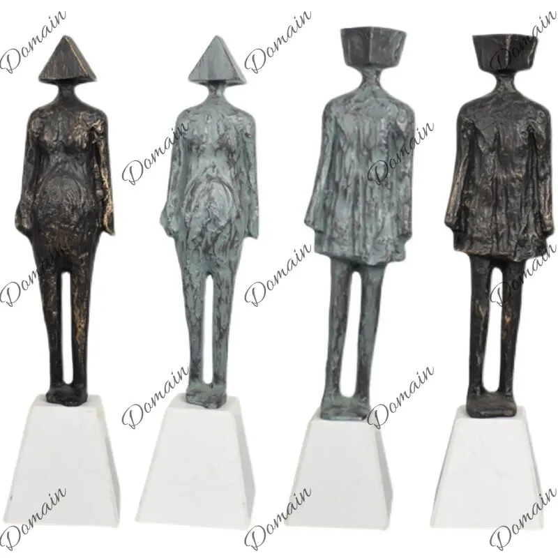 Sculpture ornament Nordic living room next to TV cabinet Modern metal portrait Abstract art Creative home decoration