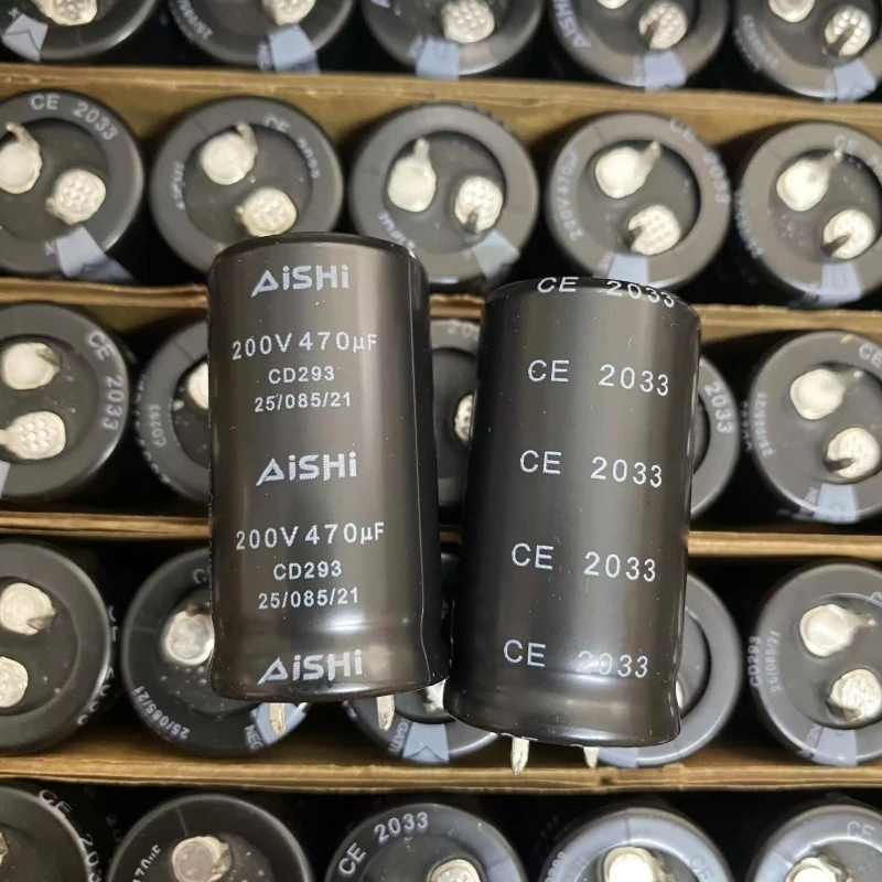 5pcs-Brand new original Aihua Niujiao electrolytic capacitor 200V470UF 22x40 CD series with high quality