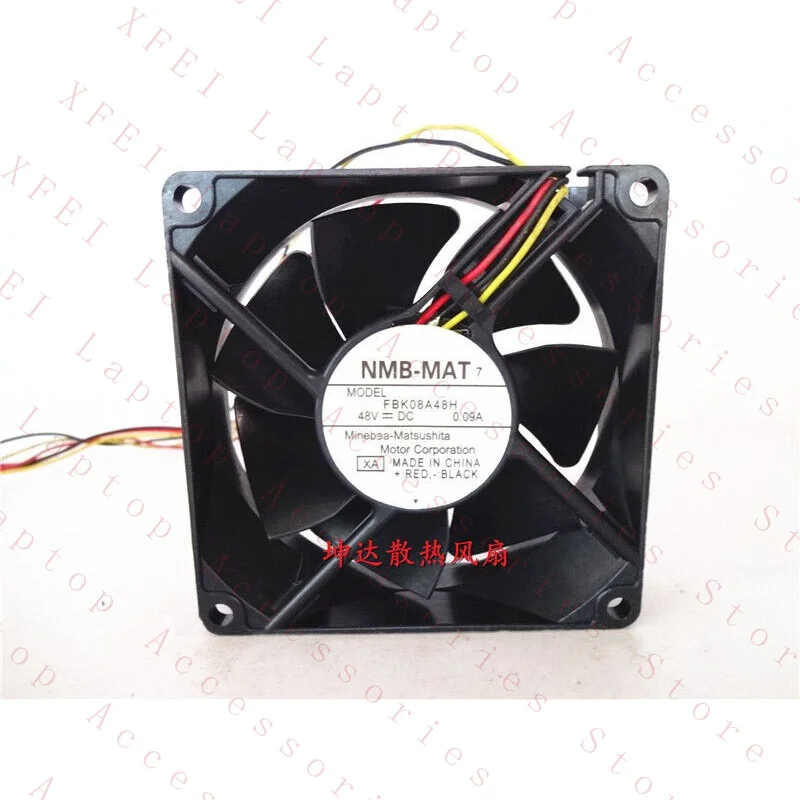 

C 1pcs for NMB-MAT FBK08A48H 48V 0.09A 8025 3-wire double inverter fan # A6–13