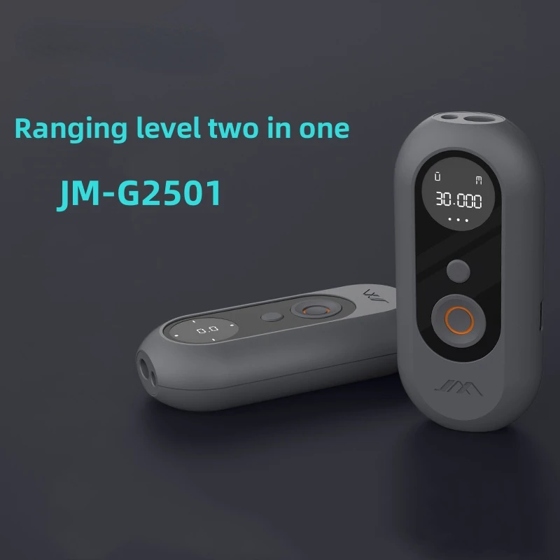 JIMIHOME 휴대용 디지털 레이저 테이프 측정 거리 측정기 테스트 도구, USB 충전식 미니 레이저 거리 계량기, 30m