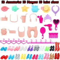 50 Pcs/Set Handmade Doll Clothes for 11.5'' Doll 2 Evening Gown Bikinis 3 Outfit 2 Mini Dress 10 Hangers 31 Accessories Kids Toy 5