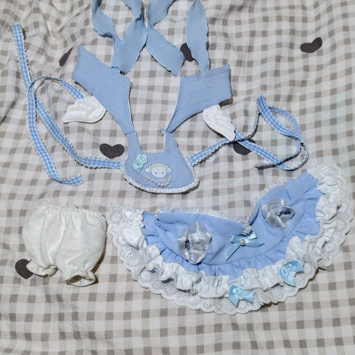 A 20cm-sized cotton doll's outfit, a cute and exquisite clothing set from the Blue Mist Cotton Candy series view 6