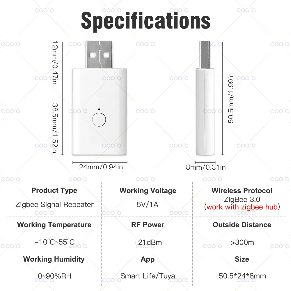 Tuya ZigBee リピーター ワイヤレス信号アンプ USB エクステンダー ZigBee ゲートウェイ ホーム アシスタント Zigbee2mqtt スマート ライフ アプリと連携